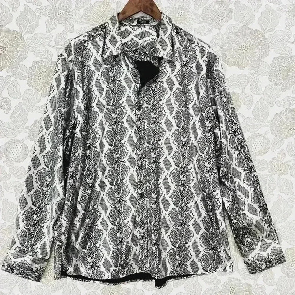 Coofandy Other - Coofandy Button down Long sleeve Printed Men's Dress Shirt XXL